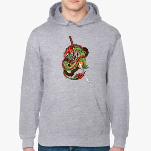 Толстовка худи с принтом Дракон