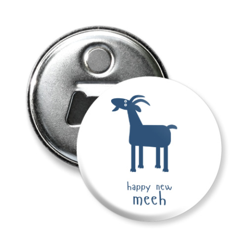 Магнит-открывашка с принтом Синяя Коза