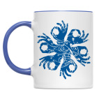 Двухцветная кружка Синяя звезда