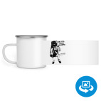 Кружка металлическая белая (круговая запечатка)