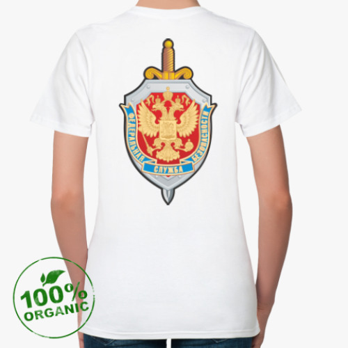 Женская футболка из органик-хлопка с принтом ФСБ России