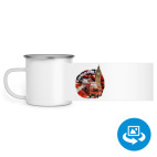 Кружка металлическая белая (круговая запечатка)