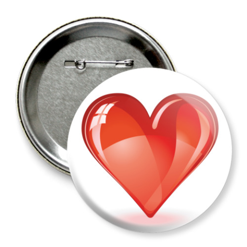 Значок 75мм с принтом Любовь