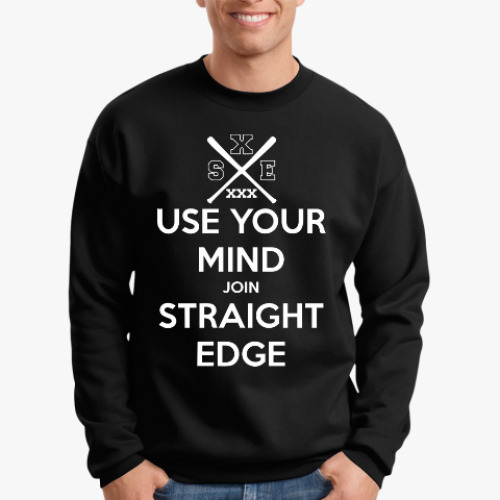 Свитшот с принтом Straight Edge, Join sXe