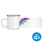 Кружка металлическая белая (круговая запечатка)