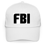 Кепка / бейсболка, белая (печать) ФБР