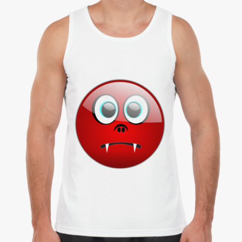 Майка с принтом Смайл-вампир