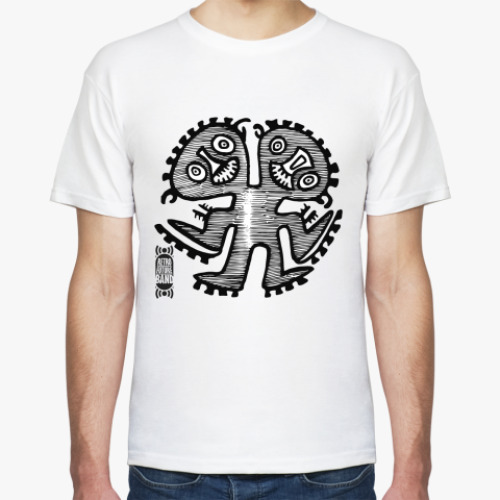 Футболка с принтом близнецы