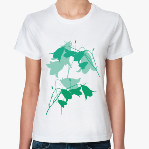 Классическая футболка с принтом Колокольчики