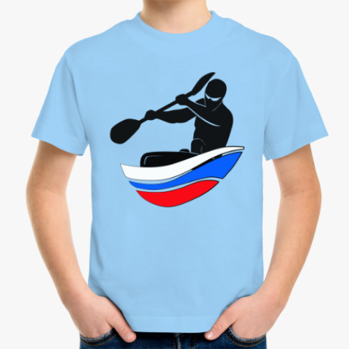 Детская футболка с принтом Гребец