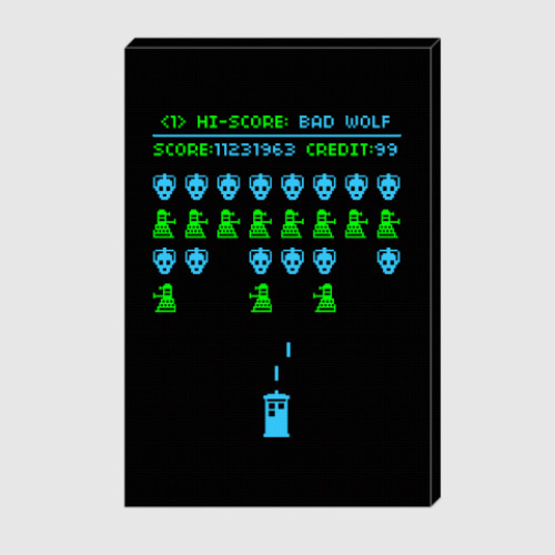 Холст с принтом Doctor Who Old School Game