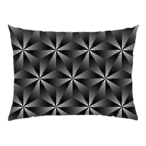 Подушка с принтом шестиугольная звезда
