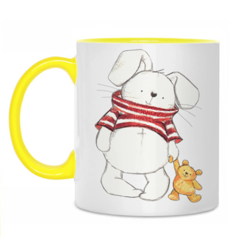 Кружка с принтом Кролик