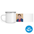 Кружка металлическая белая (круговая запечатка)