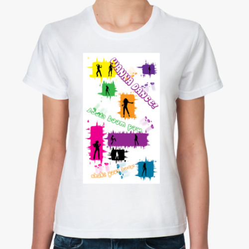 Классическая футболка с принтом Диско класс