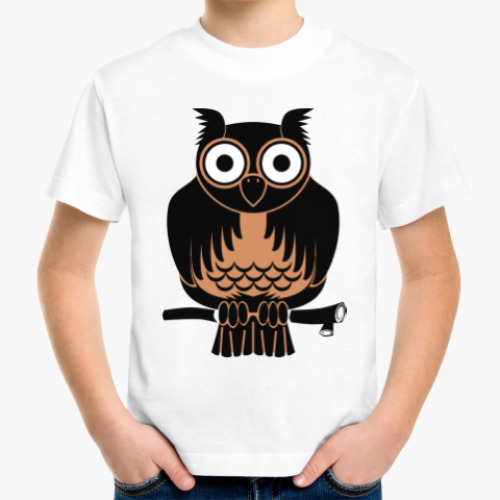 Детская футболка с принтом Сова, совушка, мудрые в городе