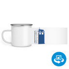 Кружка металлическая белая (круговая запечатка)