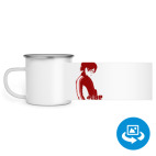 Кружка металлическая белая (круговая запечатка)