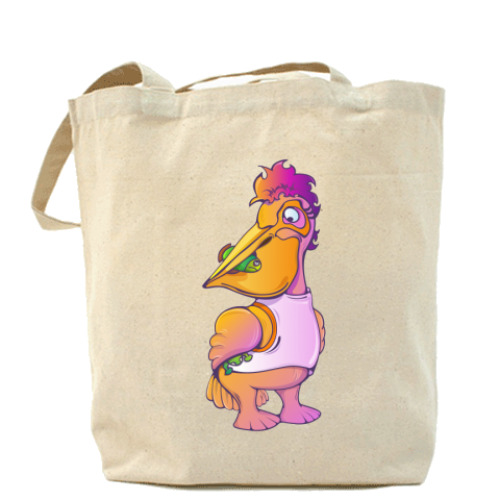 Сумка шоппер с принтом Пеликан