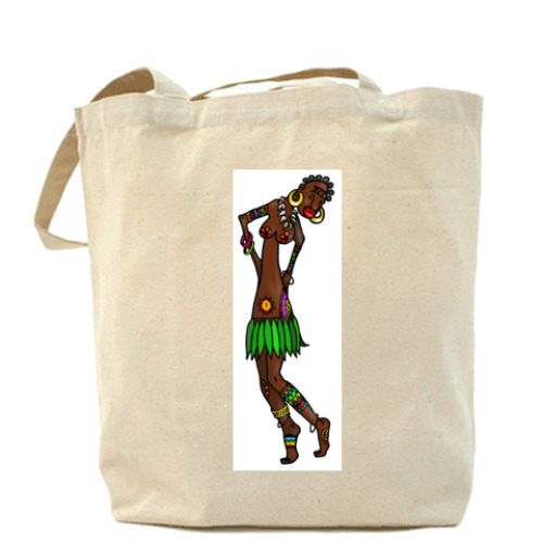 Сумка шоппер с принтом Папуаска