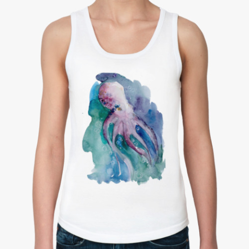 Женская майка с принтом Осьминог