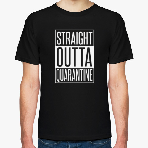 Футболка с принтом STRAIGHT OUTTA QUARANTINE
