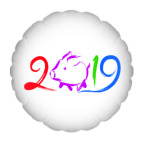 Подушка "круг", 35x35 см Символ нового года