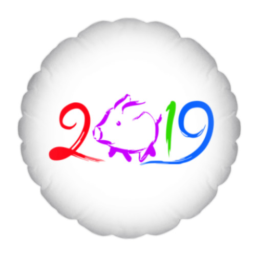 Подушка с принтом Символ нового года