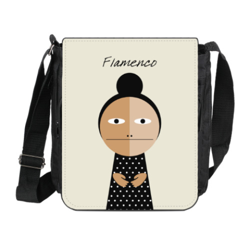 Сумка на плечо (мини-планшет) с принтом Flamenco