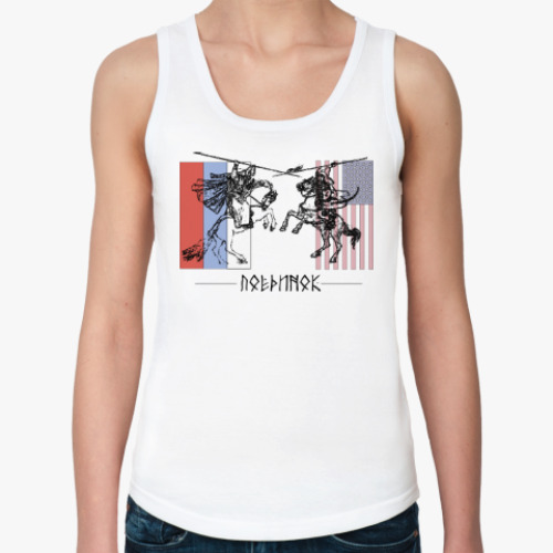 Женская майка с принтом Поединок