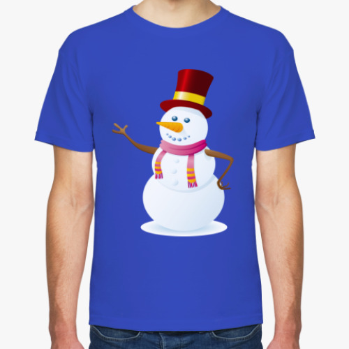 Футболка с принтом Мистер Снеговик