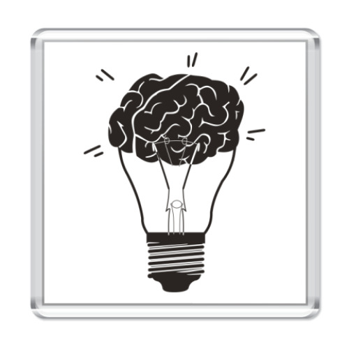 Магнит с принтом  Лампочка