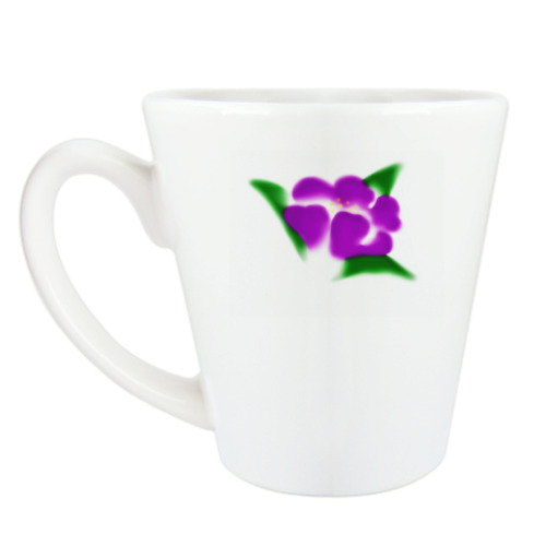 Чашка Латте с принтом 'Тропическое утро'