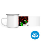 Кружка металлическая белая (круговая запечатка)