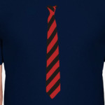 Галстук в красную косую полоску