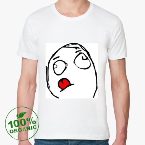 Футболка из органик-хлопка с принтом face с языком