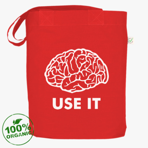 Сумка шоппер с принтом Мозг