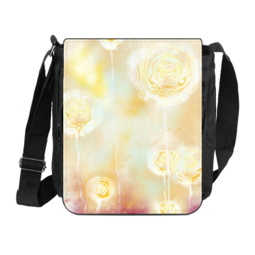 Сумка на плечо (мини-планшет) с принтом Одуванчики