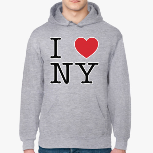 Толстовка худи с принтом I love NY