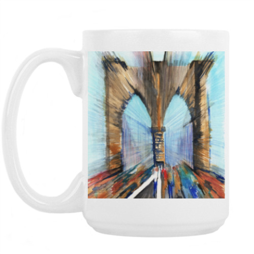 Кружка с принтом Бруклинский мост