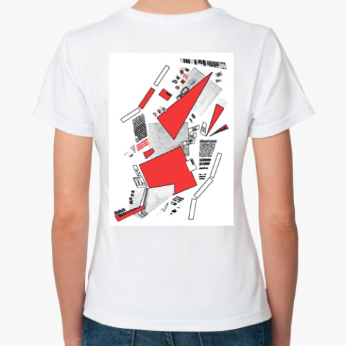 Классическая футболка с принтом  «Композиция»