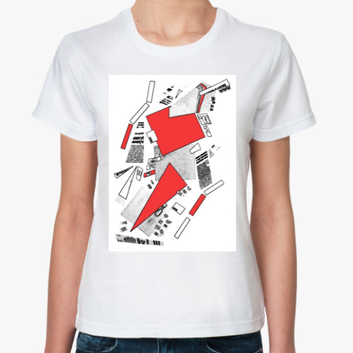 Классическая футболка с принтом  «Композиция»