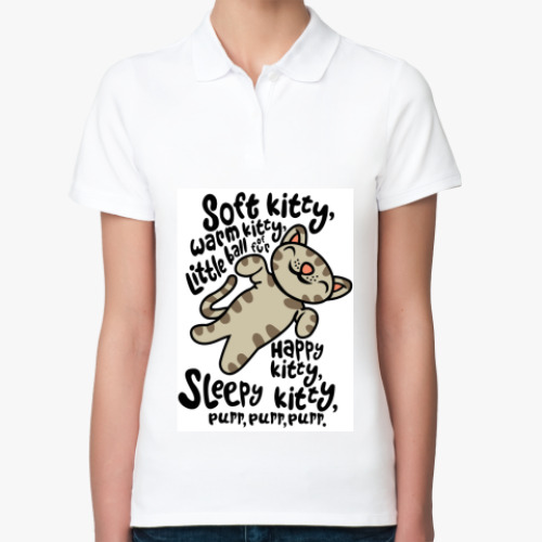 Женская рубашка поло (печать) с принтом  песня Шелдона