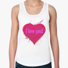 Женская майка Ай лав ю