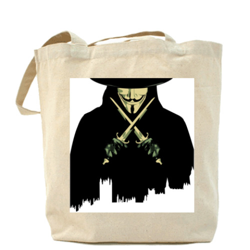Сумка шоппер с принтом  V For Vendetta