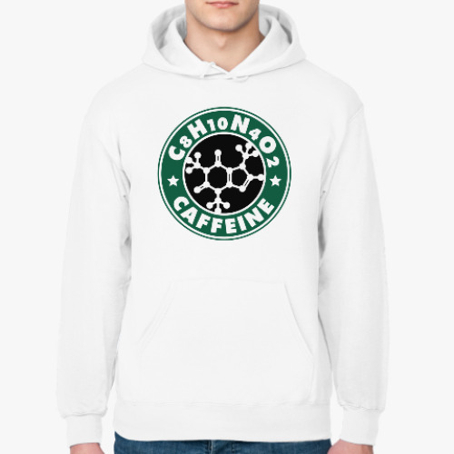 Толстовка худи с принтом Кофеин