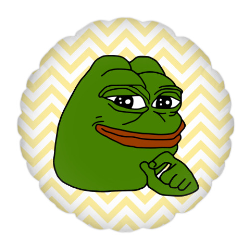 Подушка с принтом Лягушонок Пепе