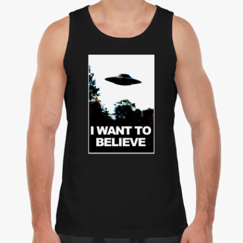 Майка с принтом I want to believe