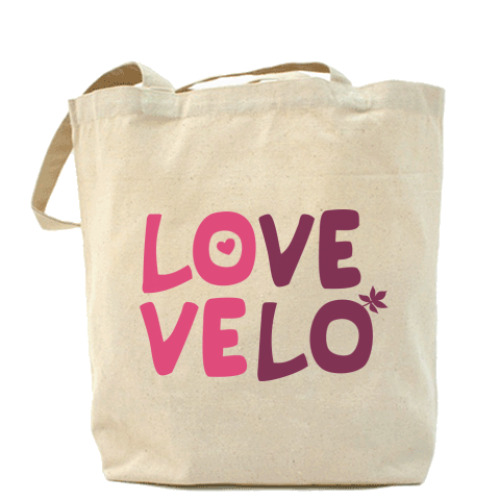 Сумка шоппер с принтом Love velo