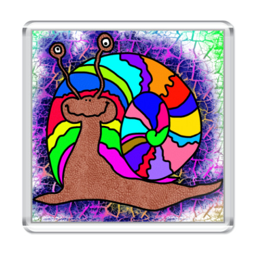 Магнит с принтом Улитка